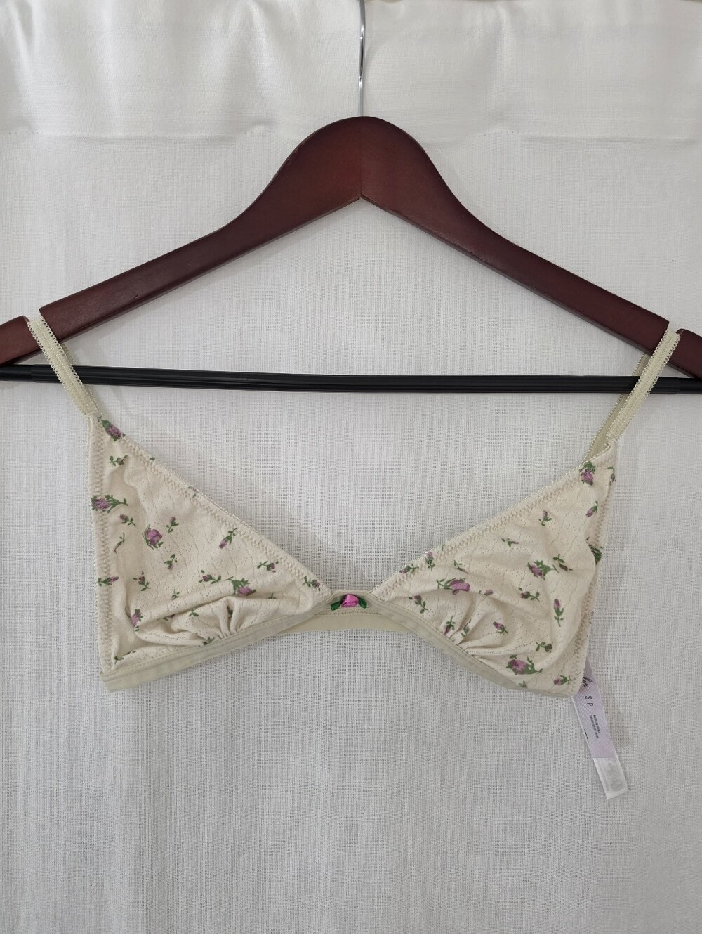 Urban Outfitters out from under Triangle Bralette in Cream Floral Print Size S